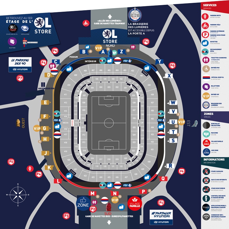 Accès Infos pratiques Groupama Stadium