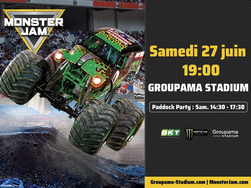 Calendrier Spectacle Monster Truck France 2021 3ème édition du Monster Jam | Groupama Stadium